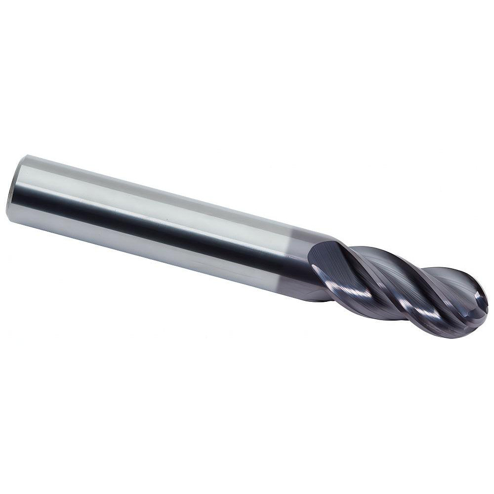 M.A. Ford 17912510A Ball End Mill 0.125" Dia, 0.375" LOC, 4 Flute, Solid Carbide