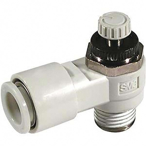 SMC Pneumatics AS2201F-01-06S Air Flow Control Valve Flow Control Elbow, PBT, 6mm Tube OD