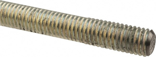 ALL AMERICA THREADED PRODUCTS 03112 General-Purpose Threaded Rod 1/2-13, 2' OAL, Low-Carbon Steel, Zinc Finish