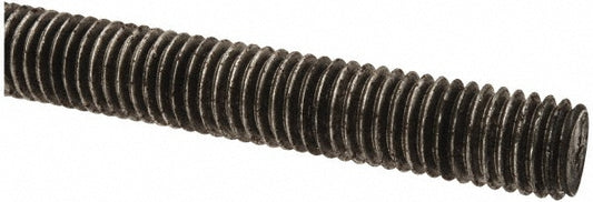 ALL AMERICA THREADED PRODUCTS 01112 General-Purpose Threaded Rod 1/2-13, 2' OAL, Low-Carbon Steel, Oil Finish