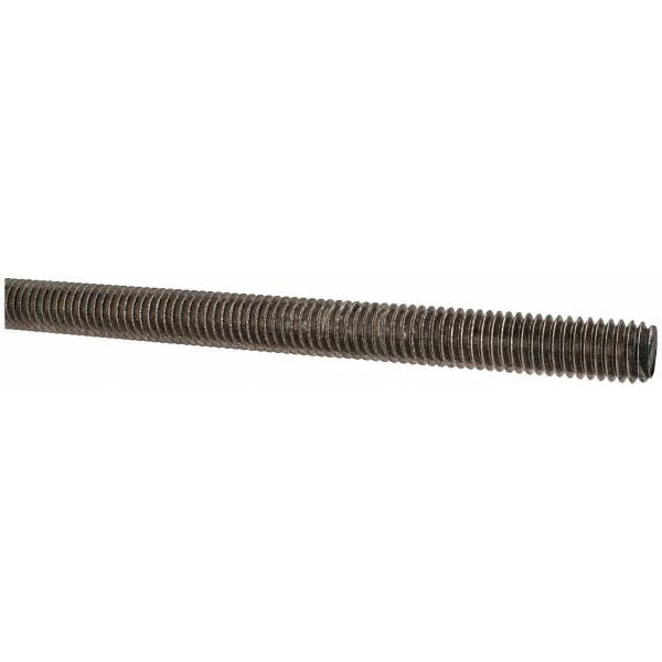 ALL AMERICA THREADED PRODUCTS 45500 General-Purpose Threaded Rod 7/16-14, 3' OAL, Stainless Steel, Plain Finish