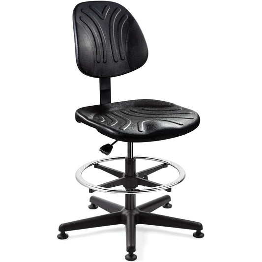 Bevco 7500D Task Chair Polyurethane, 21 to 31" Seat Height, Black, Adjustable Height