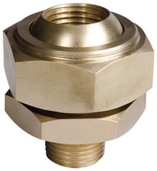 Bete Fog Nozzle 1/2X1/2SJ@4 Brass Adjustable Swivel Joint Nozzle 1/2" Pipe, 40 to 70 &deg Spray Angle
