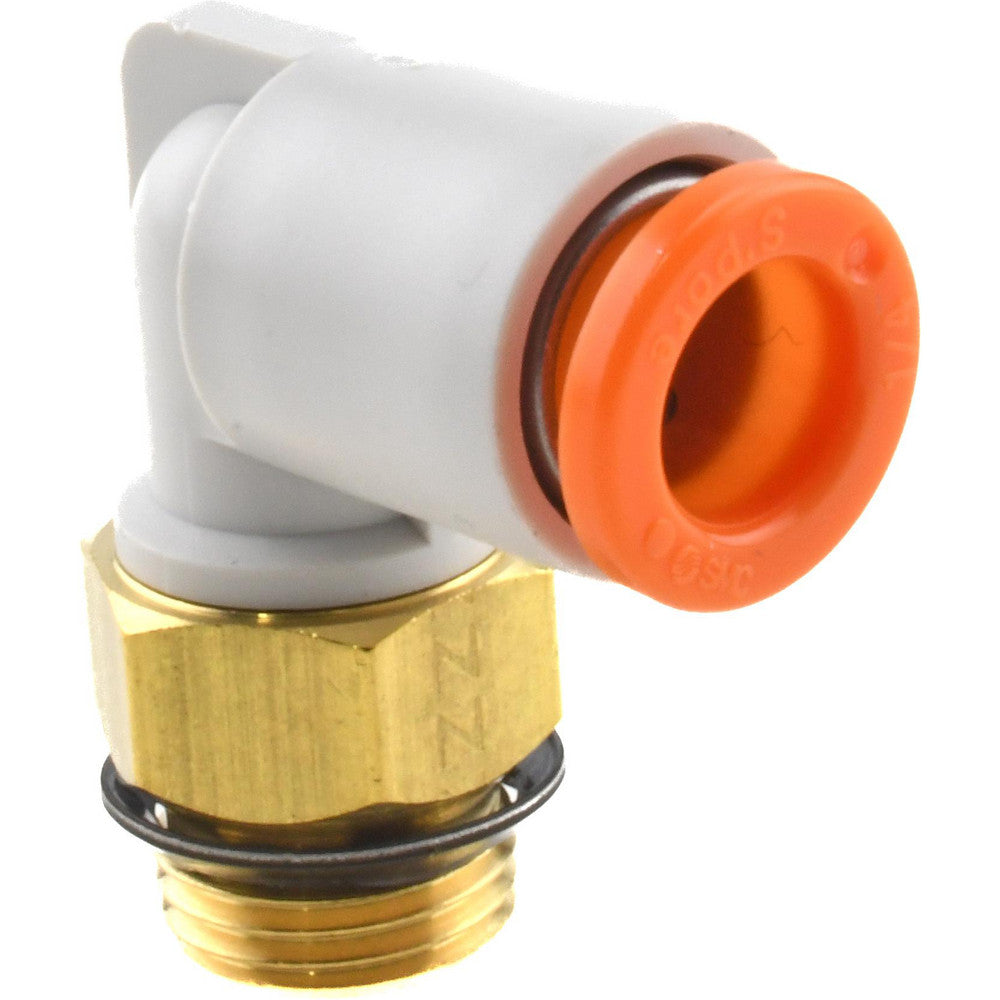 SMC Pneumatics KQ2L07-U01A Push-to-Connect Push-to-Connect Fitting Elbow, Universal, 1/4" OD
