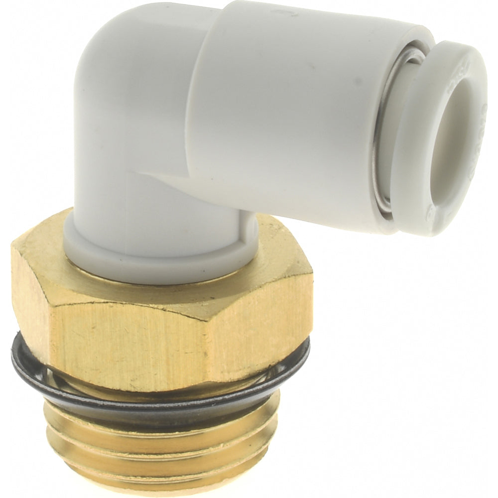 SMC Pneumatics KQ2L06-U02A Push-to-Connect Push-to-Connect Fitting Elbow, Universal, 6.00 mm OD