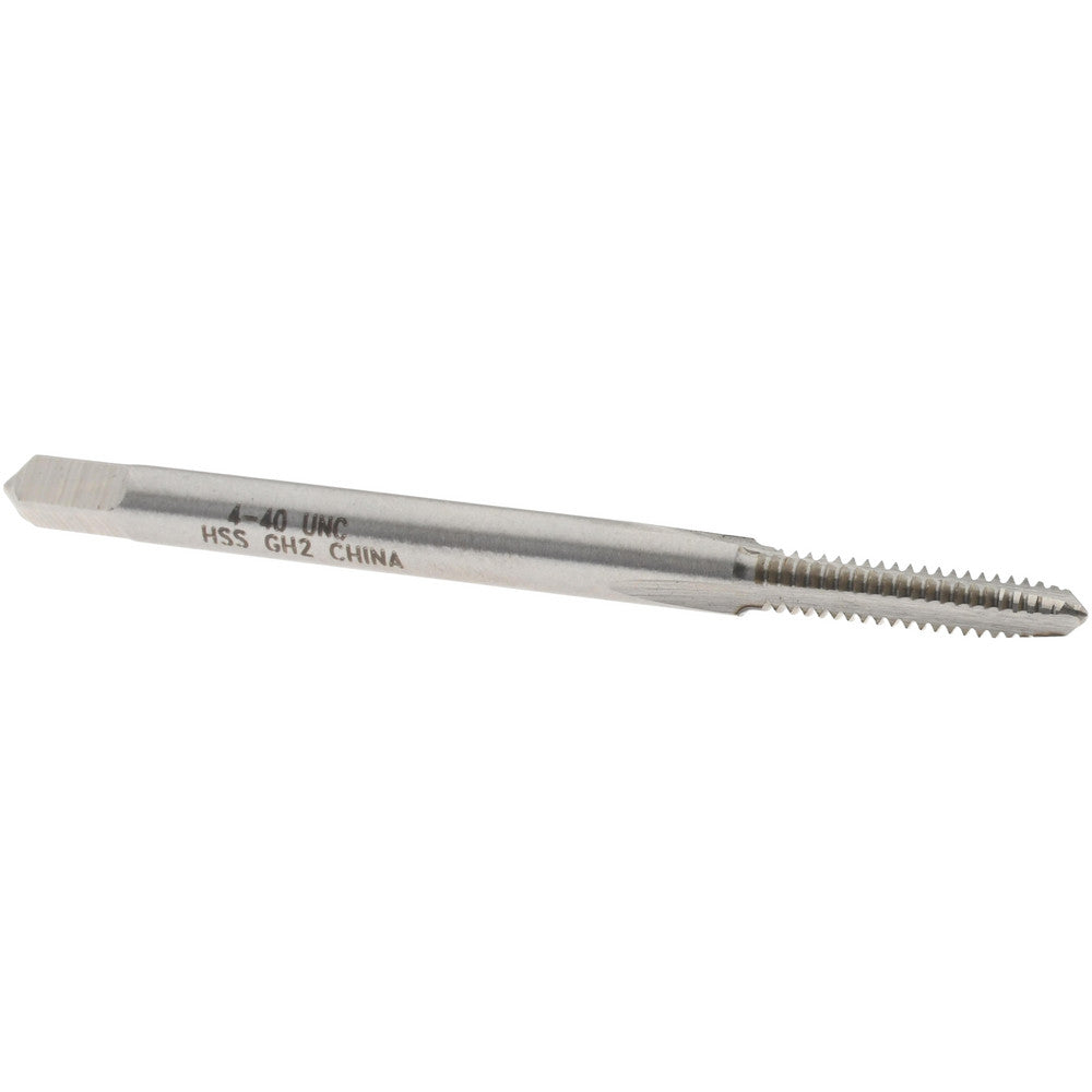 Value Collection MSC-04424404 Straight Flute Tap #4-40 UNC, 3 Flute, Plug Chamfer, 2B/3B Class of Fit, HSS, Bright/Uncoated Finish