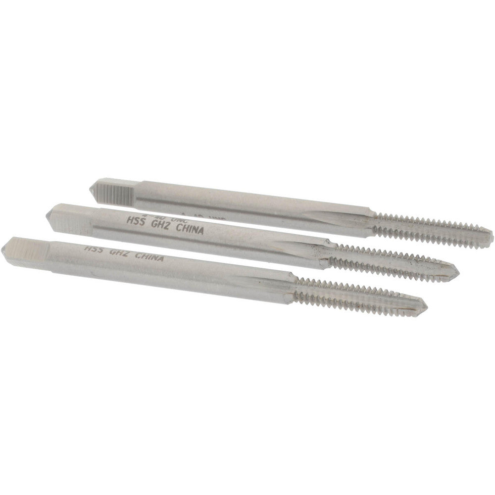 Value Collection MSC-04424438 Tap Set #4-40 UNC, 3 Flute, High Speed Steel, Bright Finish