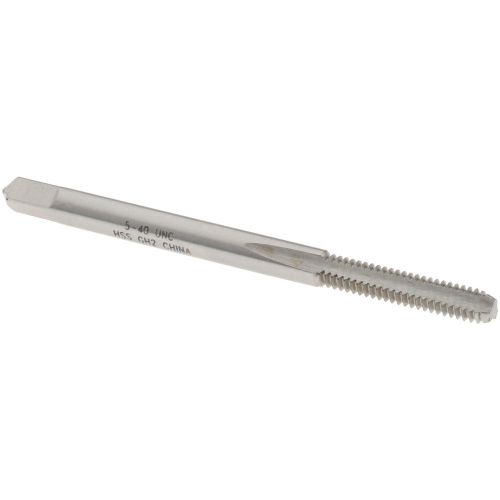 Value Collection MSC-04425419 Straight Flute Tap #5-40 UNC, 3 Flute, Bottoming Chamfer, 2B/3B Class of Fit, HSS, Bright/Uncoated Finish