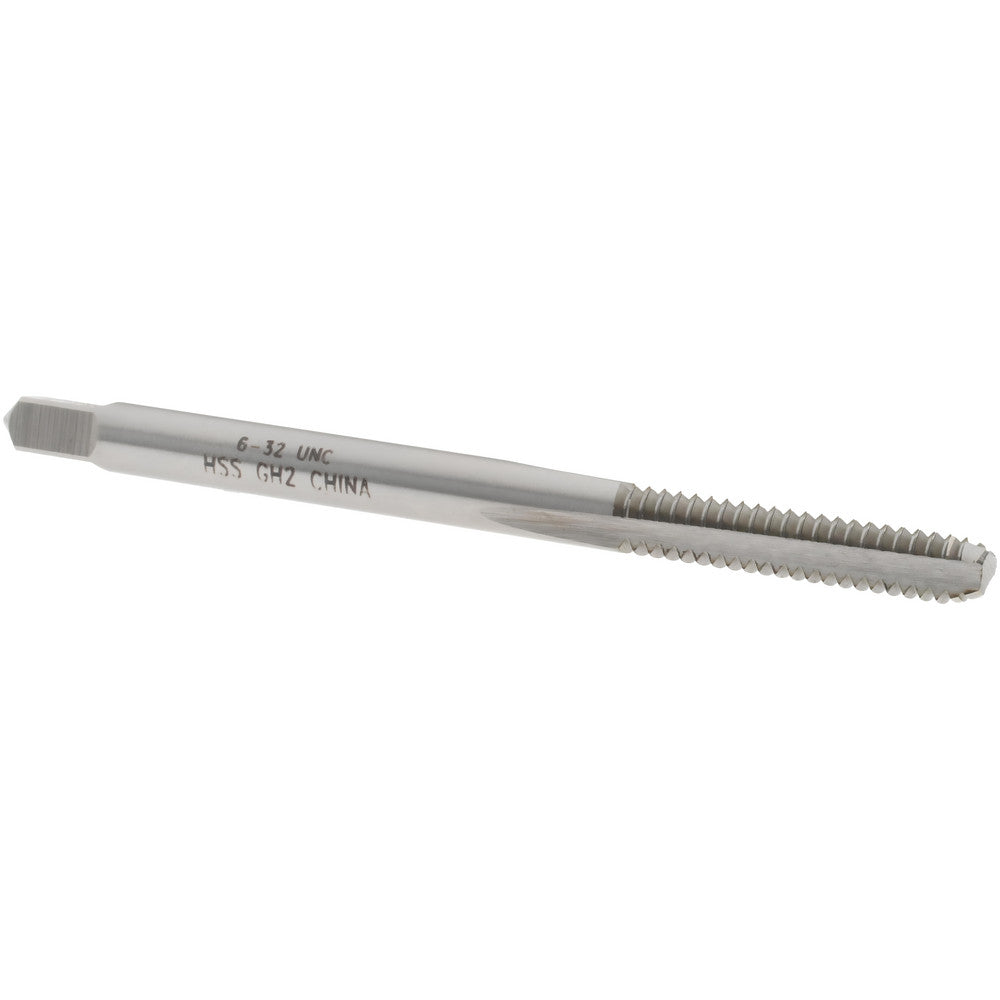 Value Collection MSC-04426334 Straight Flute Tap #6-32 UNC, 3 Flute, Bottoming Chamfer, 3B Class of Fit, HSS, Bright/Uncoated Finish