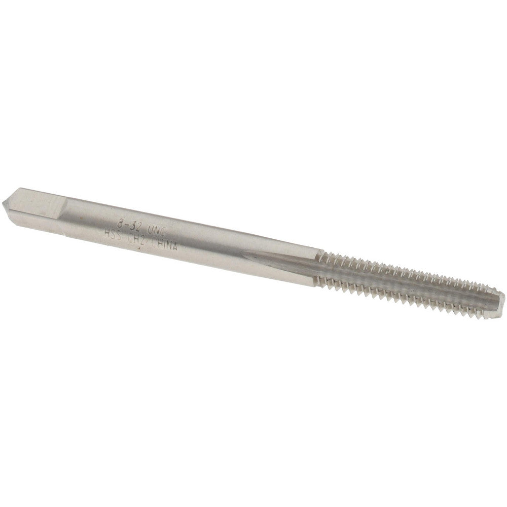 Value Collection MSC-04427332 Straight Flute Tap #8-32 UNC, 4 Flute, Bottoming Chamfer, 2B Class of Fit, HSS, Bright/Uncoated Finish
