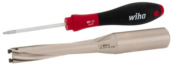 Sumitomo 5L00W08 Replaceable-Tip Drill 13.5 to 14.5 mm Dia, 3.15" Max Depth, 3/4" Whistle Notch Shank