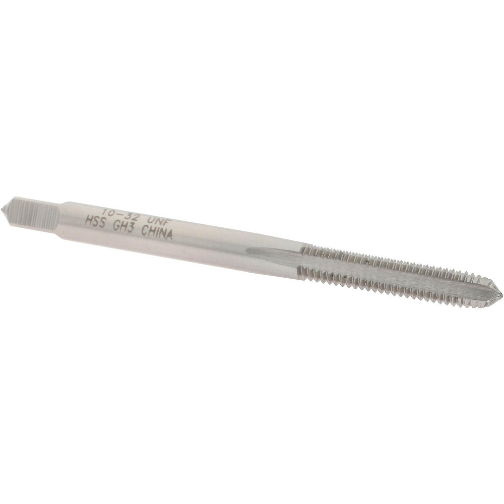 Value Collection MSC-04438321 Straight Flute Tap #10-32 UNF, 4 Flutes, Plug, 2B Class of Fit, High Speed Steel, Bright/Uncoated