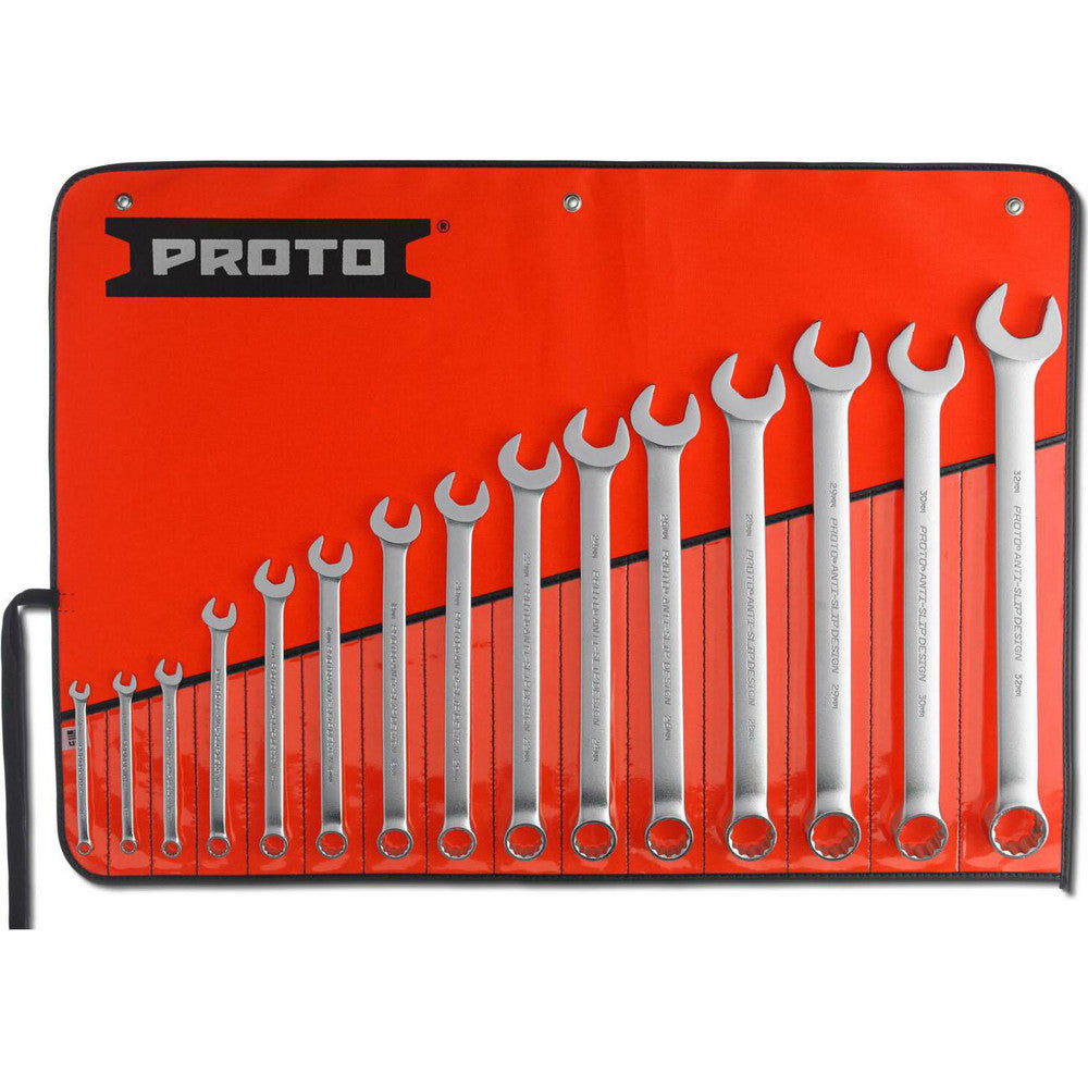 Proto J1200P-MASD Combination Wrench Set 15 Pc, Metric