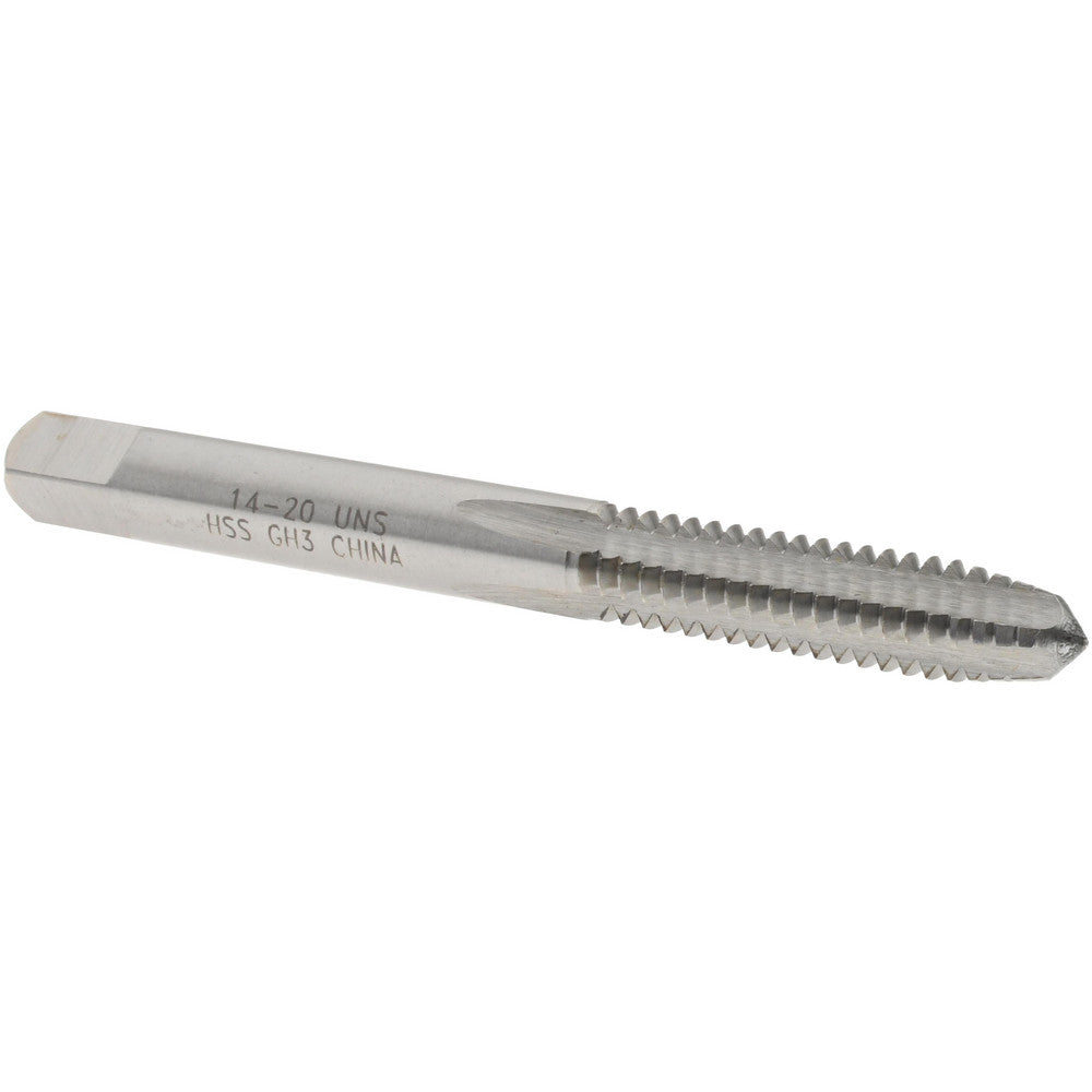 Value Collection MSC-04439402 Straight Flute Tap #14-20 UNS, 4 Flutes, Plug, High Speed Steel, Bright/Uncoated