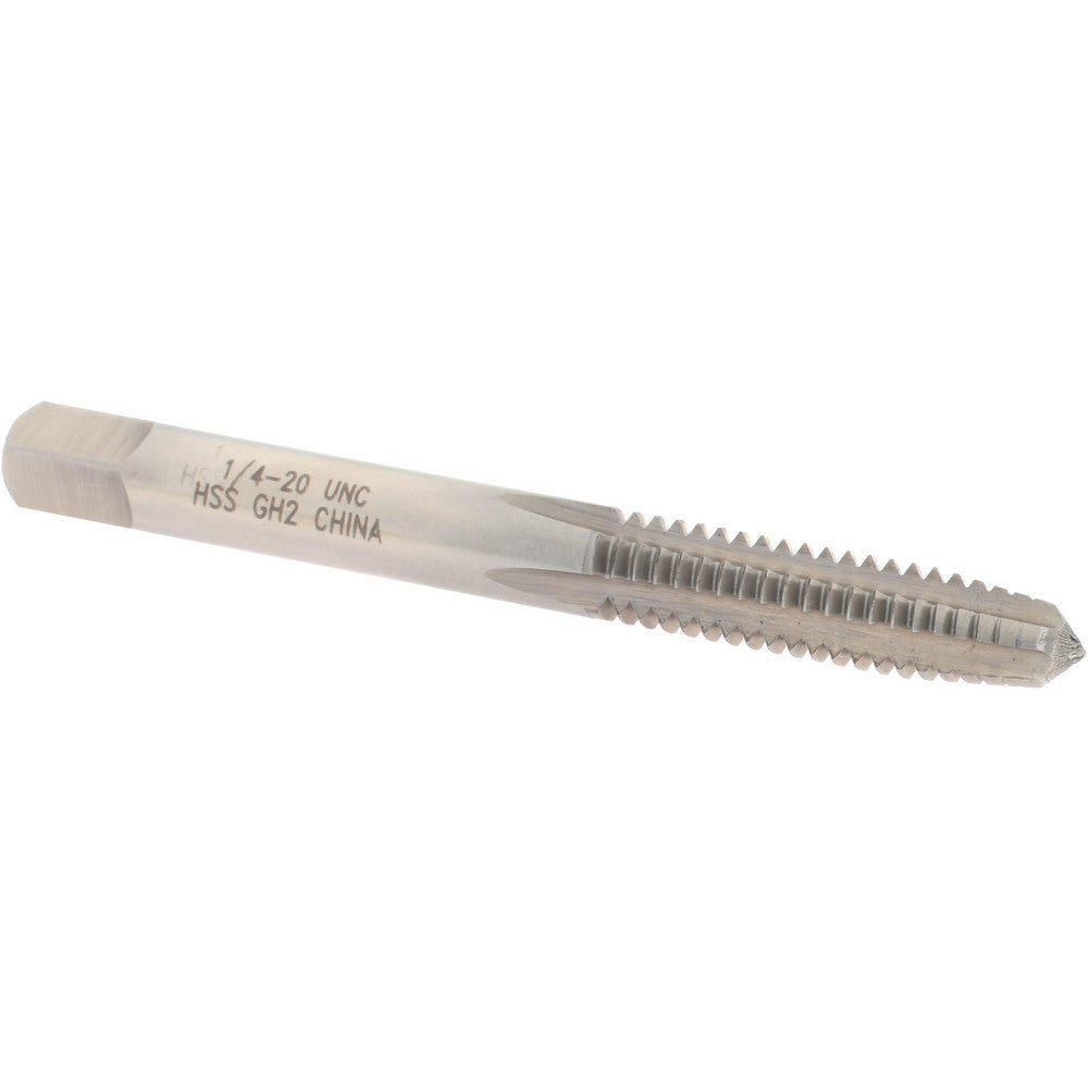 Value Collection MSC-04460226 Straight Flute Tap 1/4-20 UNC, 4 Flutes, Taper, High Speed Steel, Bright/Uncoated