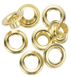 General 1261-2 3/8" ID, 1/4" Length Under Flange, Brass Grommet