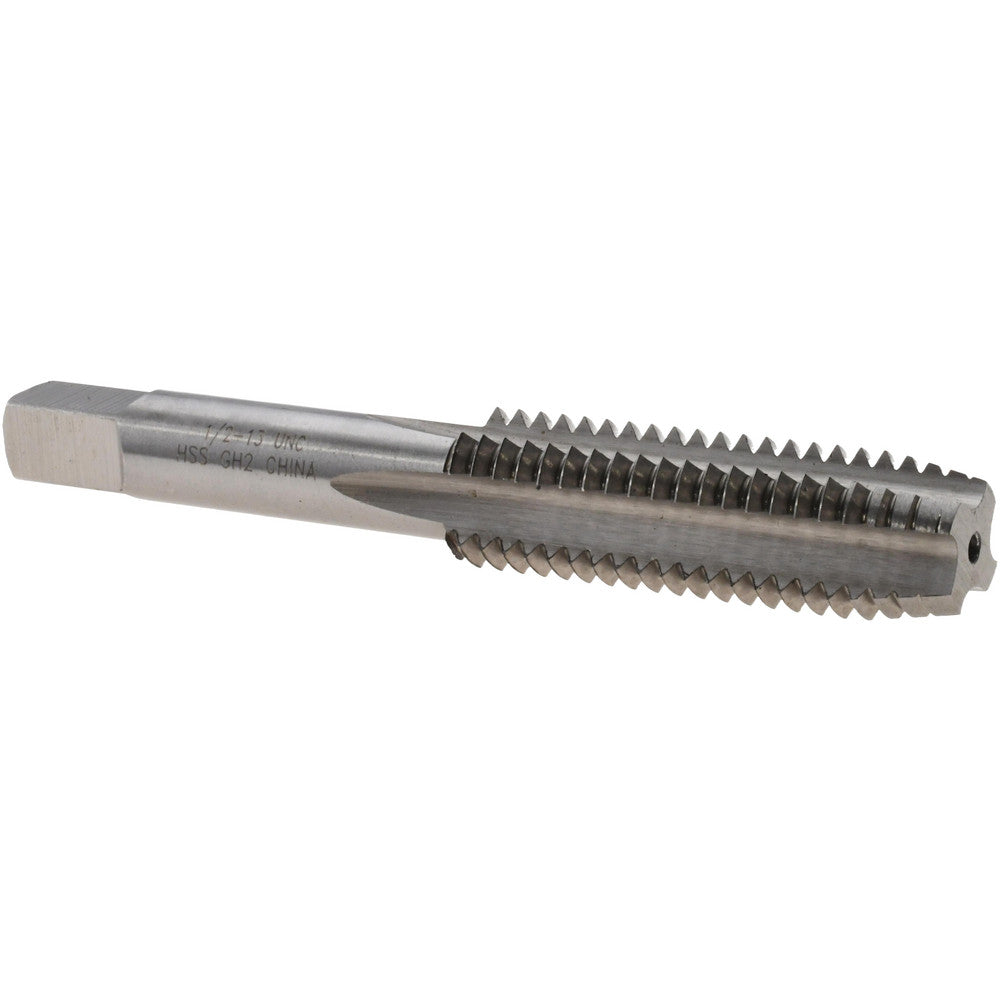 Value Collection MSC-04464137 Straight Flute Tap 1/2-13 UNC, 4 Flutes, Plug, High Speed Steel, Bright/Uncoated