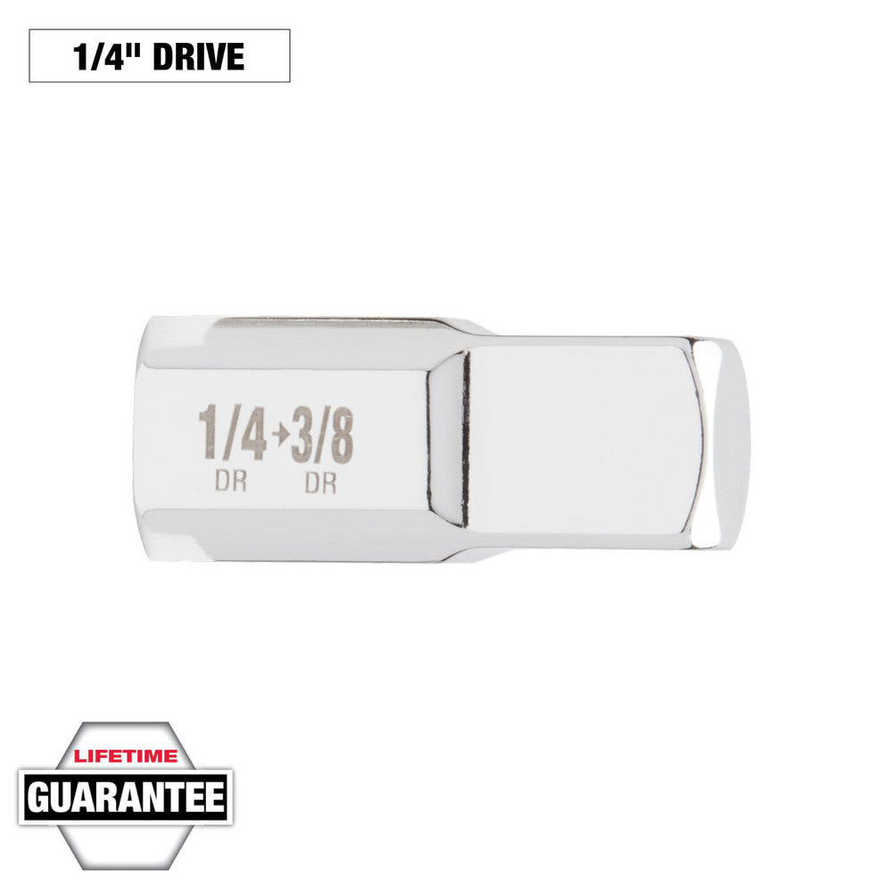 Milwaukee Tool 42-04-9110 Socket Adapters & Universal Joints Adapter Type Socket Adapter  Male Size 3/8 in  Female Size 1/4  Male Drive Style Square  Overall Length (Inch) 1  Female Drive Style Square