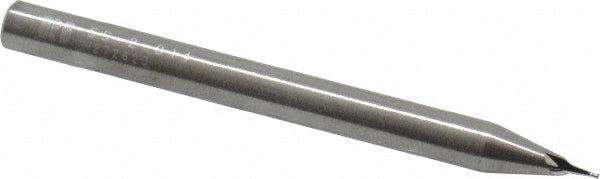 RobbJack SS-2-014 Square End Mill 0.014'' Dia, 0.021'' LOC, 1/8'' Shank Dia, 1-1/2'' OAL, 2 Flutes, Solid Carbide
