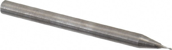 RobbJack SS-2-016 Square End Mill 1/64'' Dia, 0.024'' LOC, 1/8'' Shank Dia, 1-1/2'' OAL, 2 Flutes, Solid Carbide