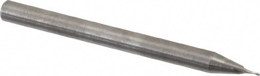 RobbJack SS-2-016 Square End Mill 1/64'' Dia, 0.024'' LOC, 1/8'' Shank Dia, 1-1/2'' OAL, 2 Flutes, Solid Carbide