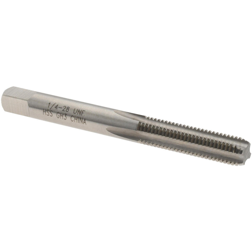 Value Collection MSC-04470290 Straight Flute Tap 1/4-28 UNF, 4 Flutes, Bottoming, 3B Class of Fit, High Speed Steel, Bright/Uncoated