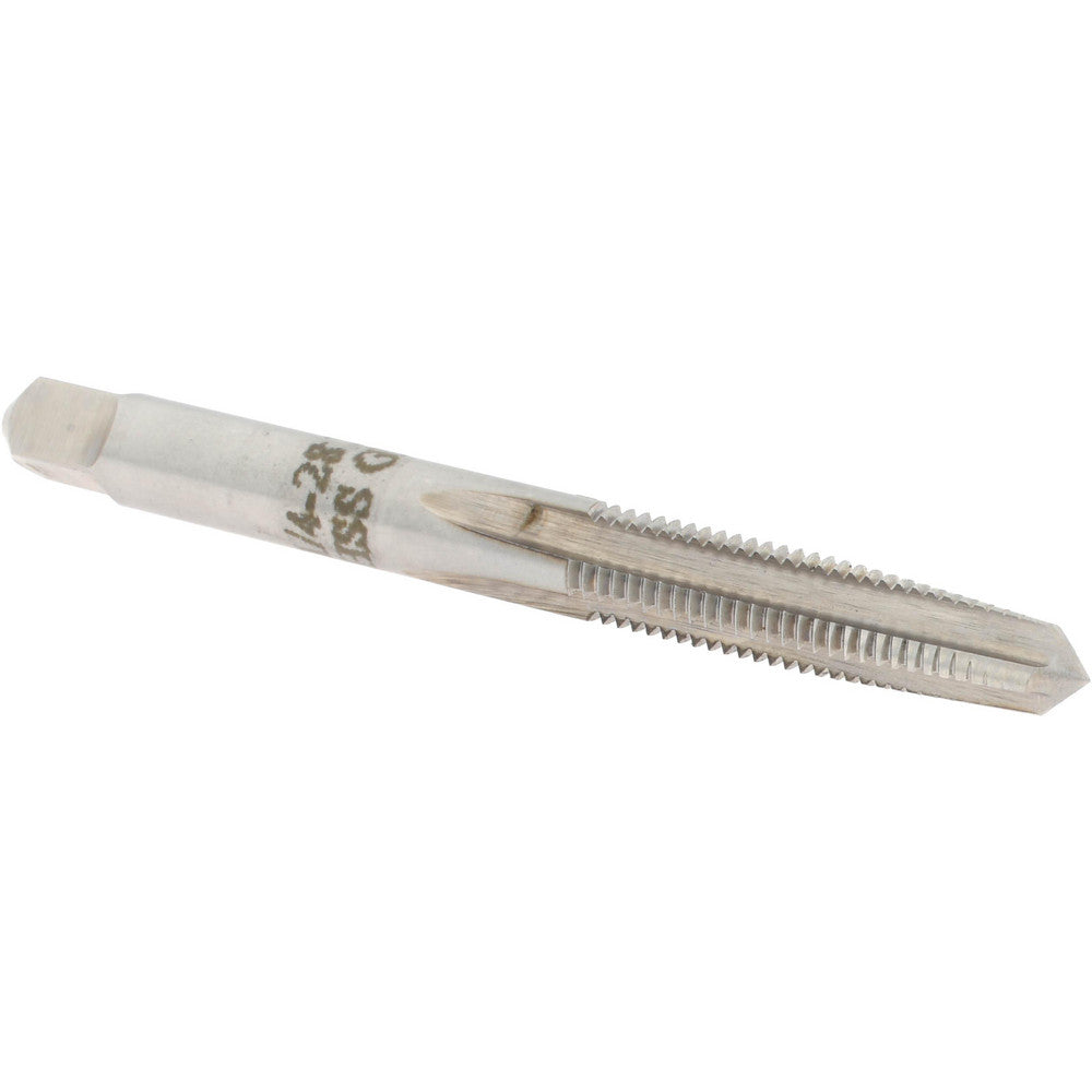 Value Collection MSC-04470308 Straight Flute Tap 1/4-28 UNF, 4 Flutes, Taper, 3B Class of Fit, High Speed Steel, Bright/Uncoated