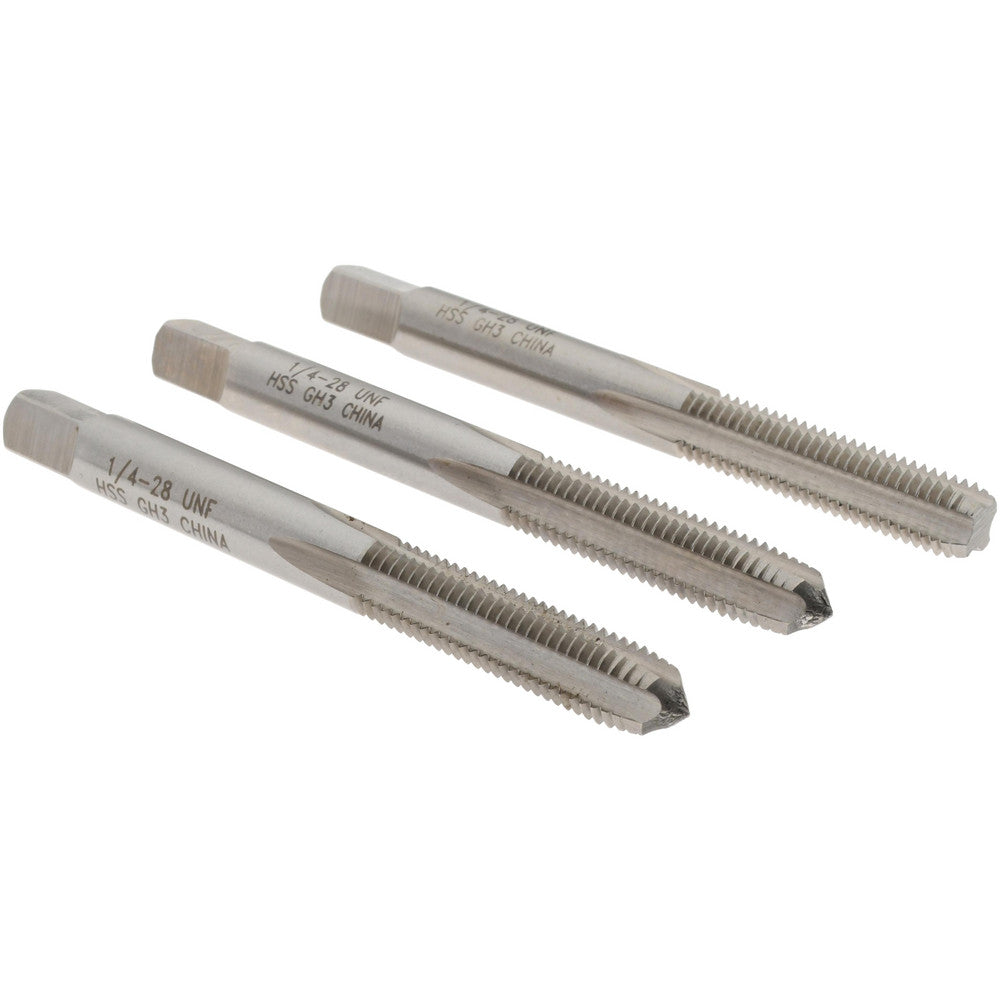 Value Collection MSC-04470316 Tap Set 1/4-28 UNF, 4 Flute, High Speed Steel, Bright Finish