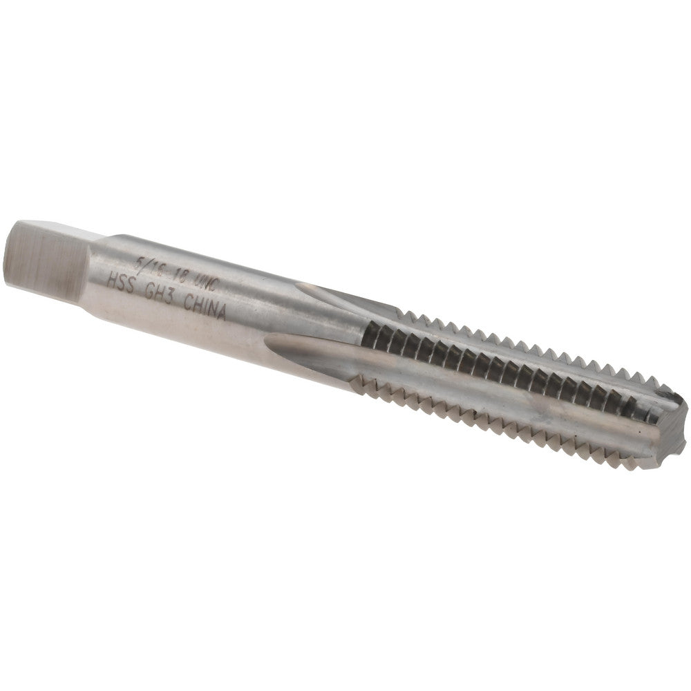 Value Collection MSC-04471199 Straight Flute Tap 5/16-18 UNC, 4 Flutes, Bottoming, 3B Class of Fit, High Speed Steel, Bright/Uncoated