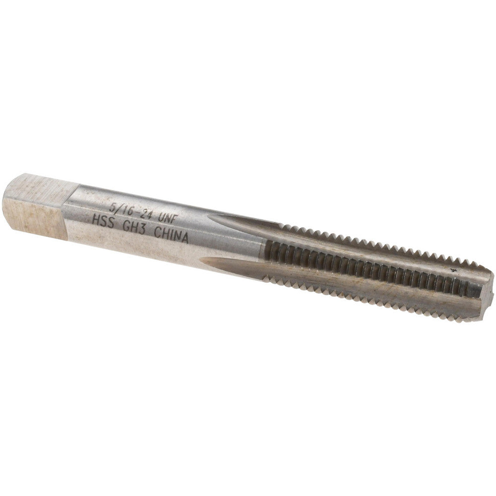 Value Collection MSC-04471256 Straight Flute Tap 5/16-24 UNF, 4 Flutes, Bottoming, 3B Class of Fit, High Speed Steel, Bright/Uncoated
