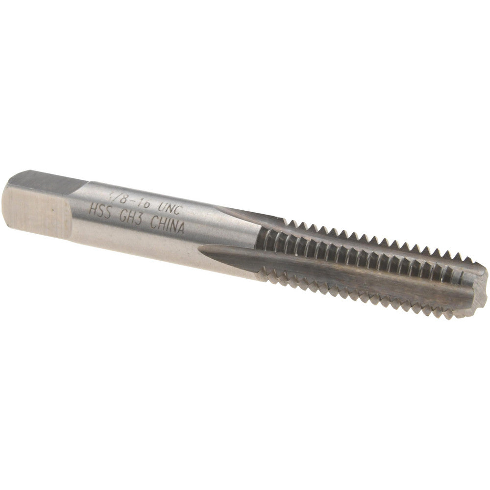 Value Collection MSC-04472171 Straight Flute Tap 3/8-16 UNC, 4 Flutes, Bottoming, 3B Class of Fit, High Speed Steel, Bright/Uncoated