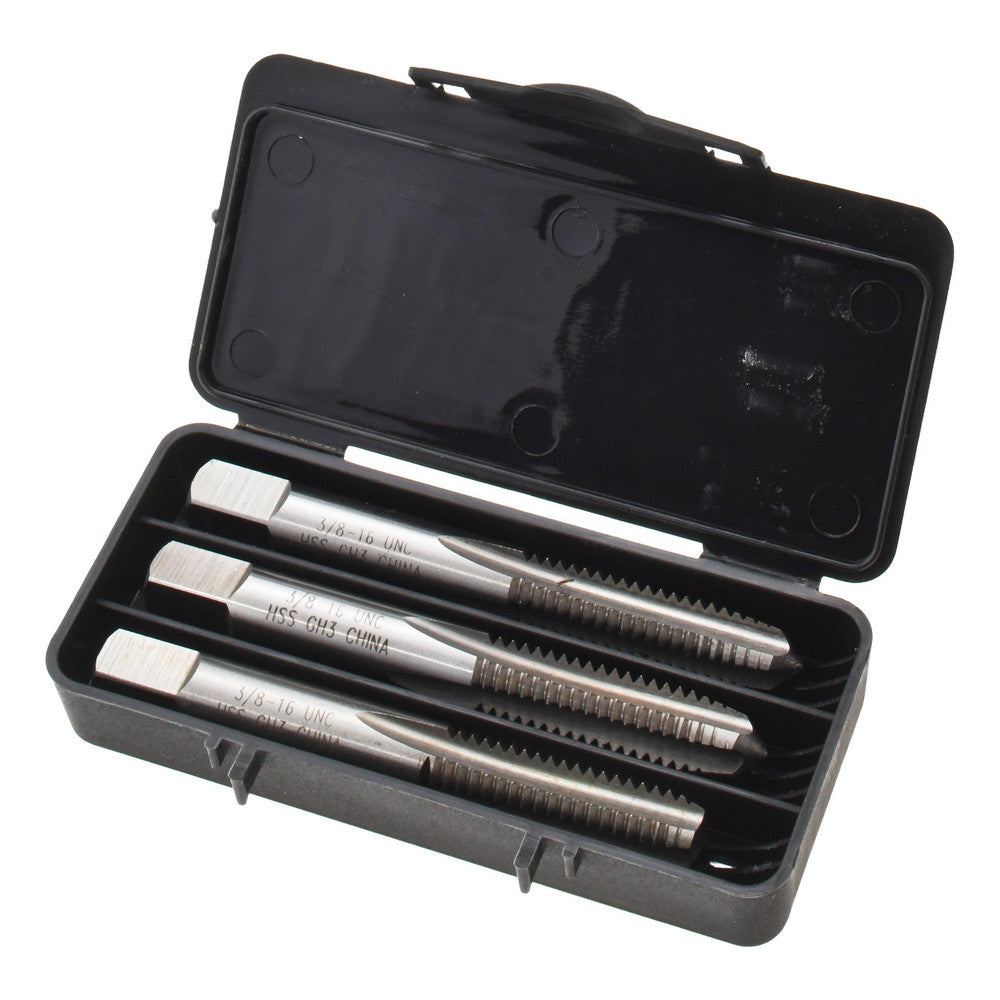 Value Collection MSC-04472197 Tap Set 3/8-16 UNC, 4 Flute, High Speed Steel, Bright Finish