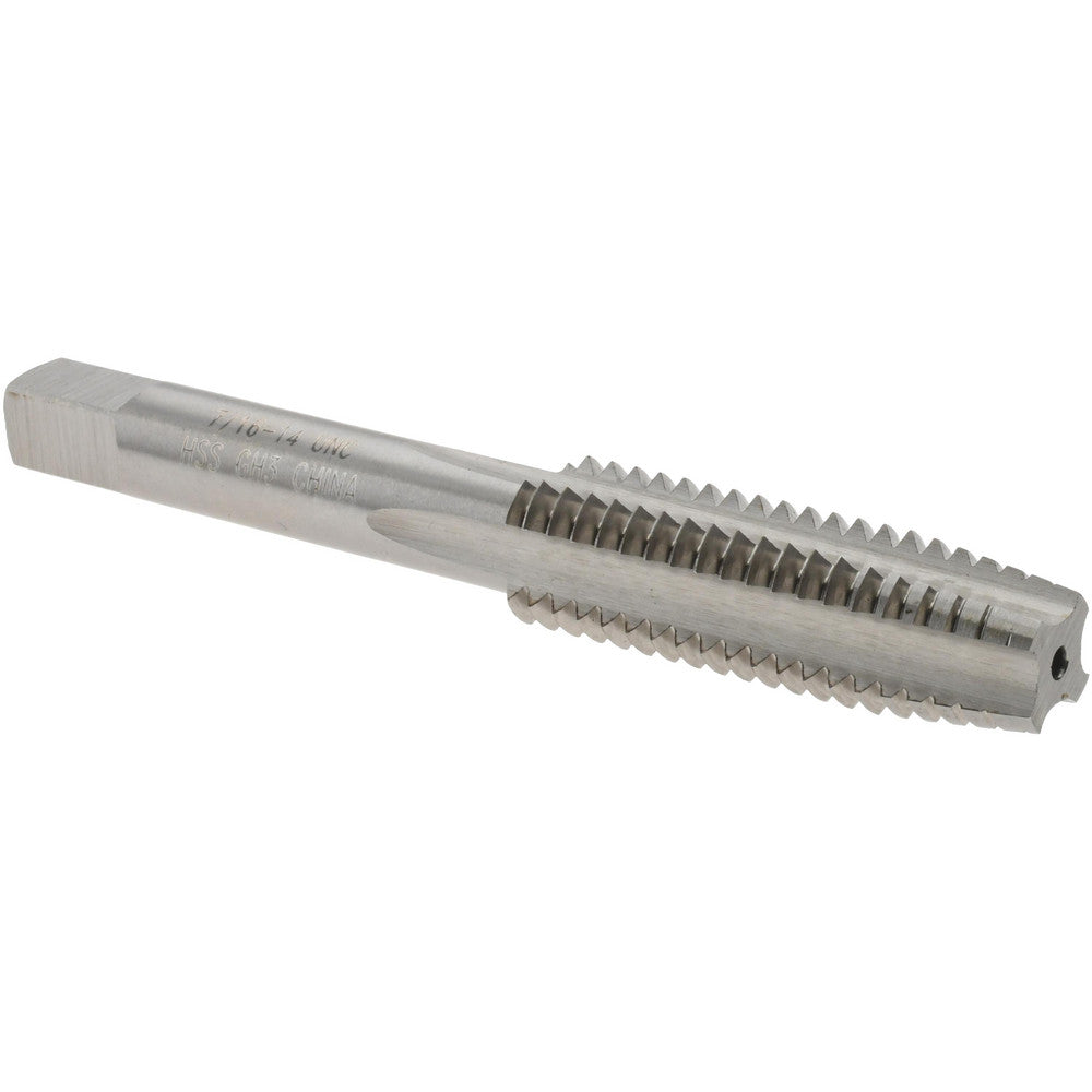 Value Collection MSC-04473161 Straight Flute Tap 7/16-14 UNC, 4 Flutes, Taper, High Speed Steel, Bright/Uncoated