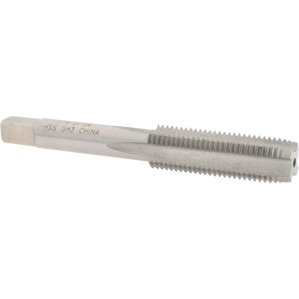 Value Collection MSC-04473203 Straight Flute Tap 7/16-20 UNF, 4 Flutes, Plug, High Speed Steel, Bright/Uncoated