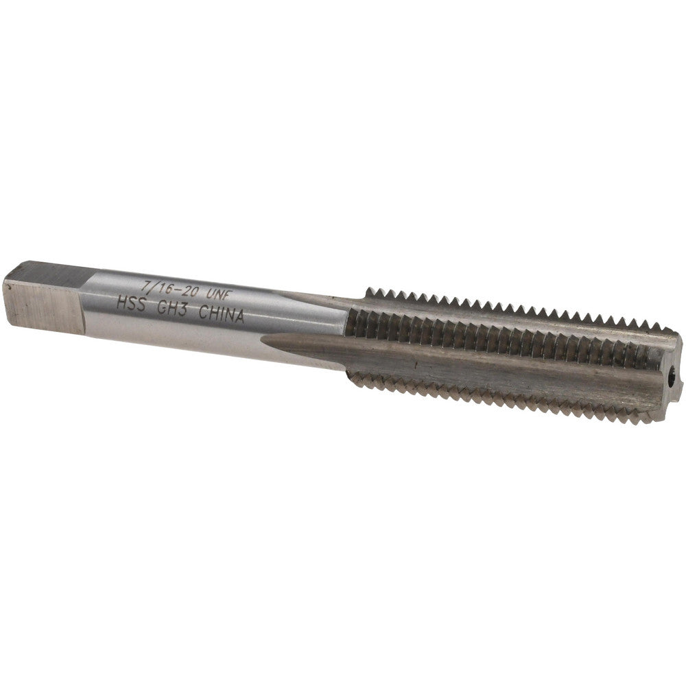 Value Collection MSC-04473211 Straight Flute Tap 7/16-20 UNF, 4 Flutes, Bottoming, High Speed Steel, Bright/Uncoated