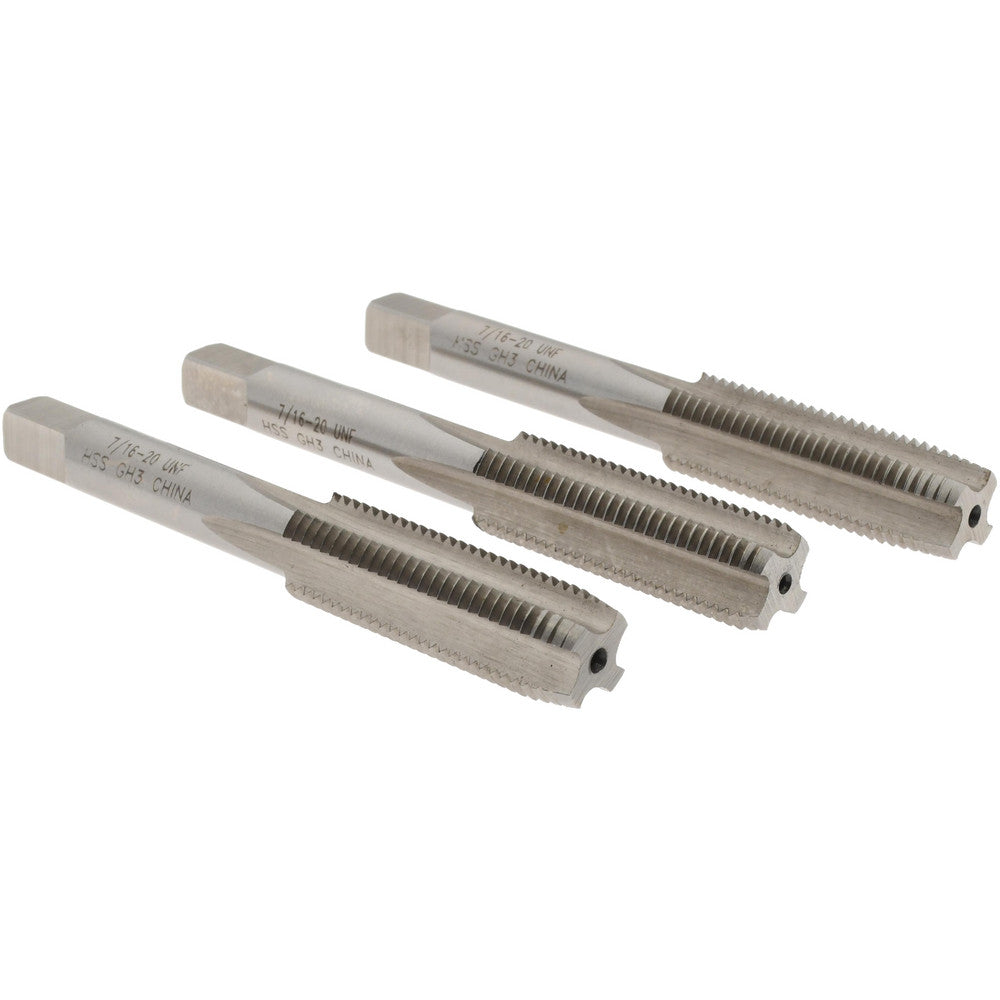 Value Collection MSC-04473237 Tap Set 7/16-20 UNF, 4 Flute, High Speed Steel, Bright Finish