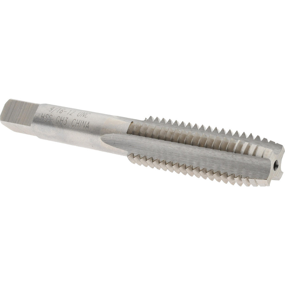 Value Collection MSC-04475125 Straight Flute Tap 9/16-12 UNC, 4 Flutes, Plug, High Speed Steel, Bright/Uncoated