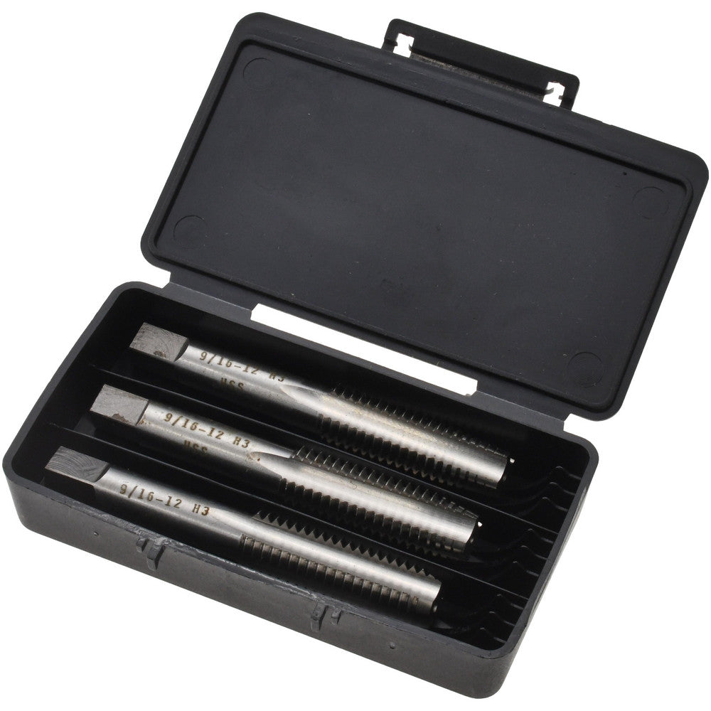 Value Collection MSC-04475158 Tap Set 9/16-12 UNC, 4 Flute, High Speed Steel, Bright Finish