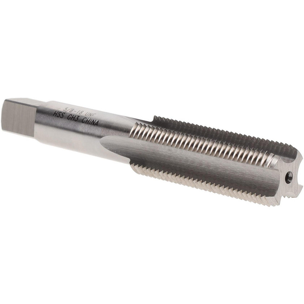 Value Collection MSC-04476198 Straight Flute Tap 5/8-18 UNF, 4 Flutes, Bottoming, 3B Class of Fit, High Speed Steel, Bright/Uncoated