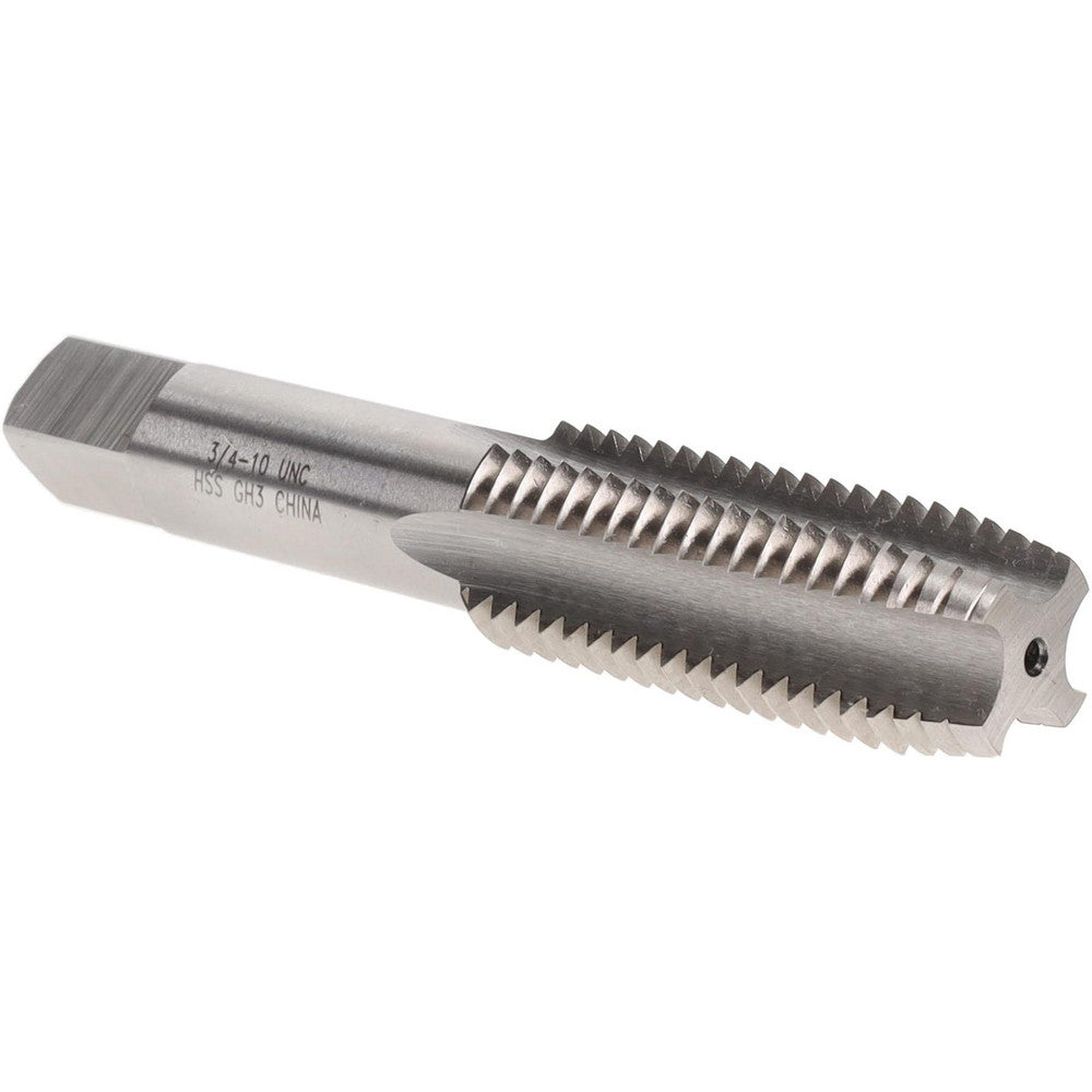 Value Collection MSC-04477105 Straight Flute Tap 3/4-10 UNC, 4 Flutes, Plug, High Speed Steel, Bright/Uncoated
