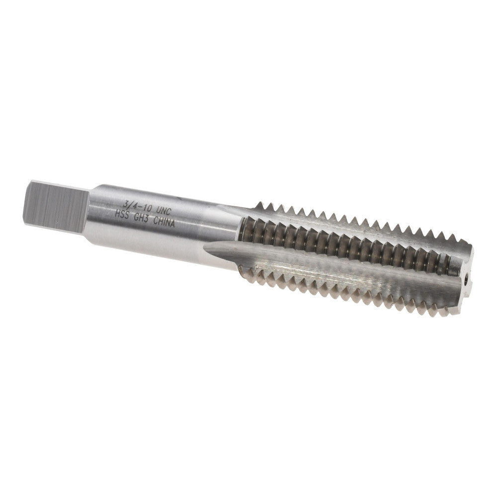 Value Collection MSC-04477113 Straight Flute Tap 3/4-10 UNC, 4 Flutes, Bottoming, High Speed Steel, Bright/Uncoated
