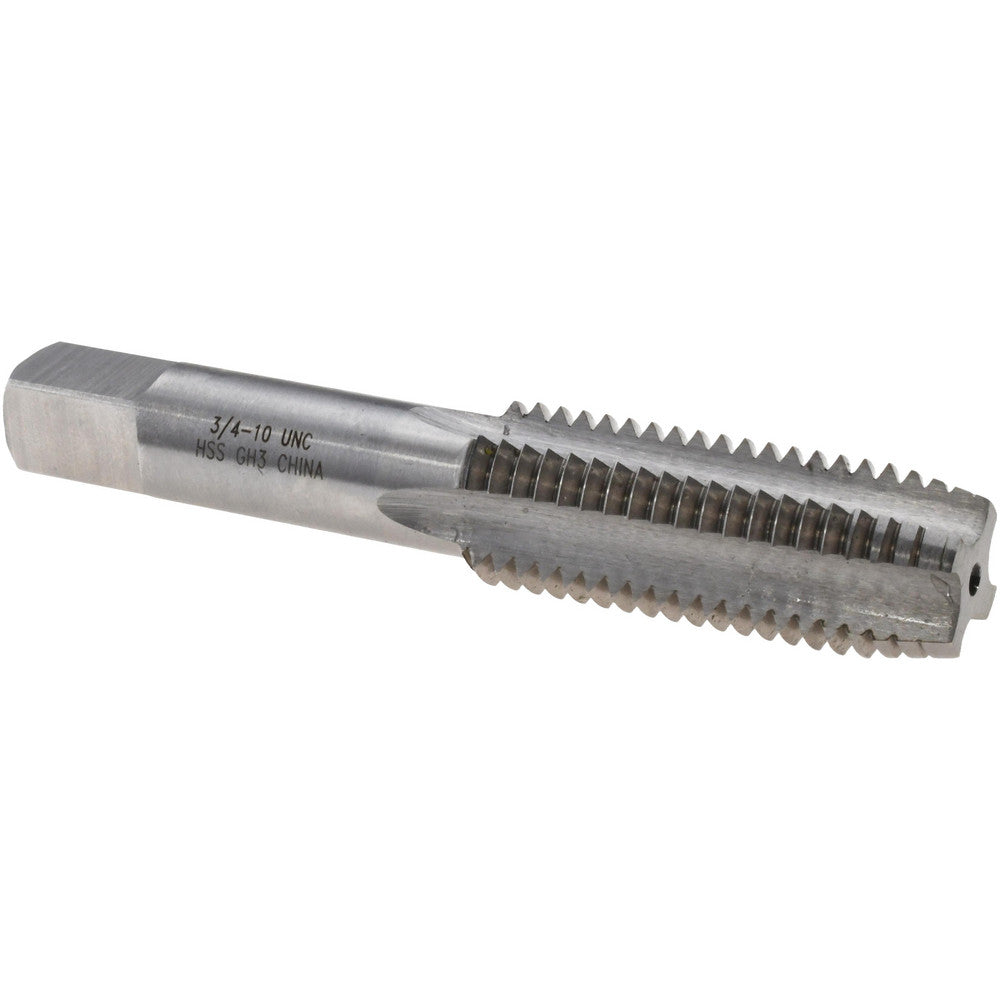Value Collection MSC-04477121 Straight Flute Tap 3/4-10 UNC, 4 Flutes, Taper, High Speed Steel, Bright/Uncoated