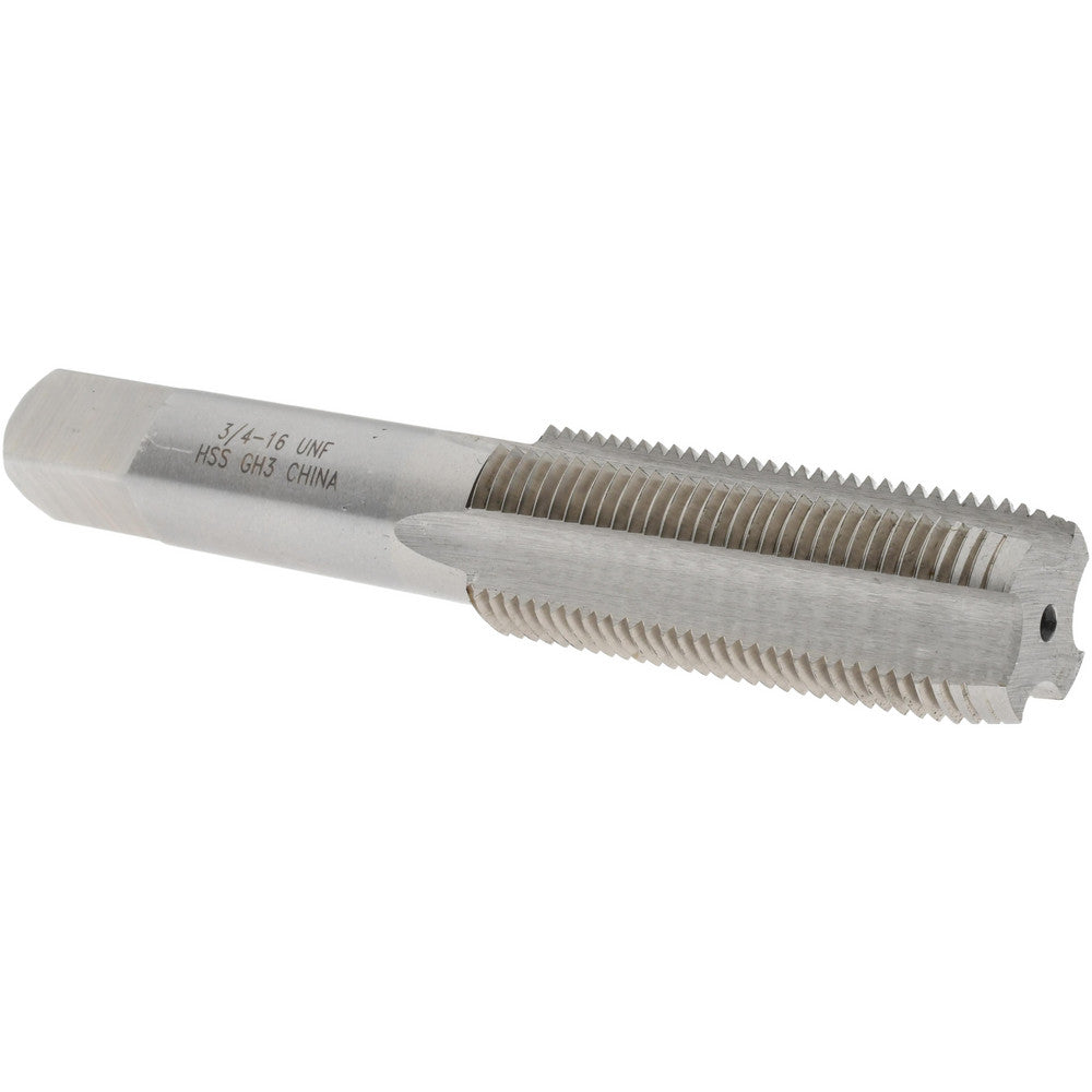 Value Collection MSC-04477162 Straight Flute Tap 3/4-16 UNF, 4 Flutes, Plug, 3B Class of Fit, High Speed Steel, Bright/Uncoated