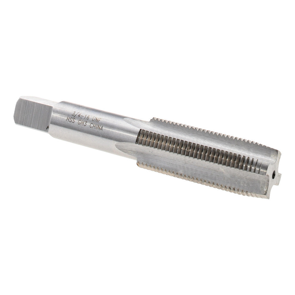 Value Collection MSC-04477188 Straight Flute Tap 3/4-16 UNF, 4 Flutes, Taper, 3B Class of Fit, High Speed Steel, Bright/Uncoated