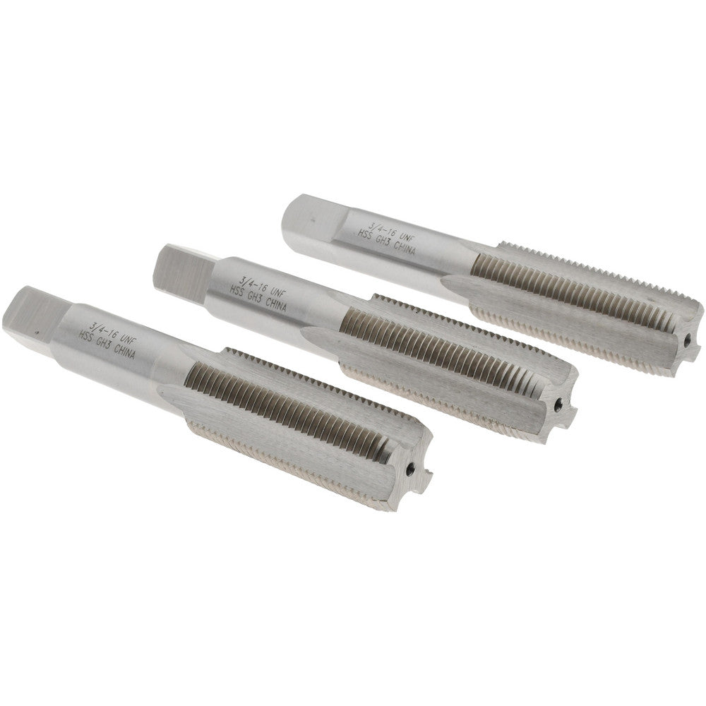 Value Collection MSC-04477196 Tap Set 3/4-16 UNF, 4 Flute, High Speed Steel, Bright Finish