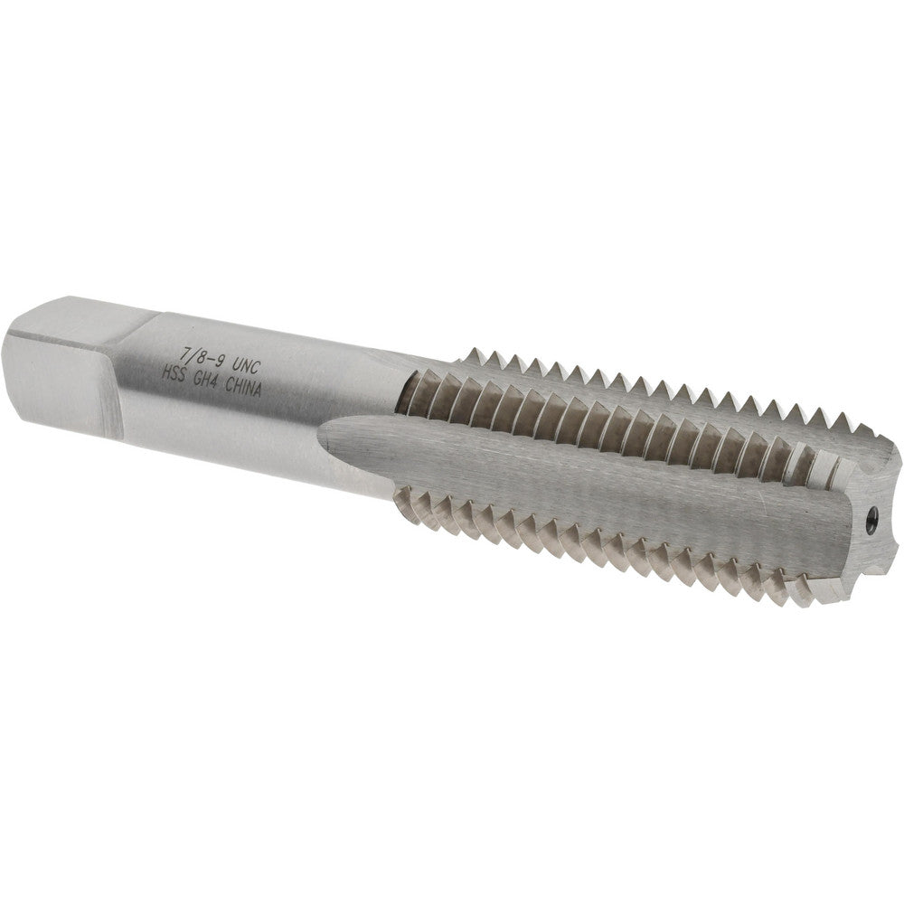 Value Collection MSC-04488102 Straight Flute Tap 7/8-9 UNC, 4 Flutes, Bottoming, 3B Class of Fit, High Speed Steel, Bright/Uncoated