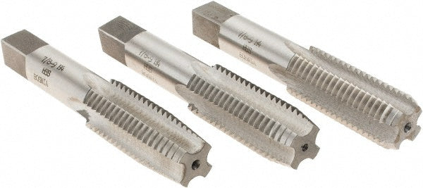 Value Collection MSC-04488128 Tap Set 7/8-9 UNC, 4 Flute, High Speed Steel, Bright Finish