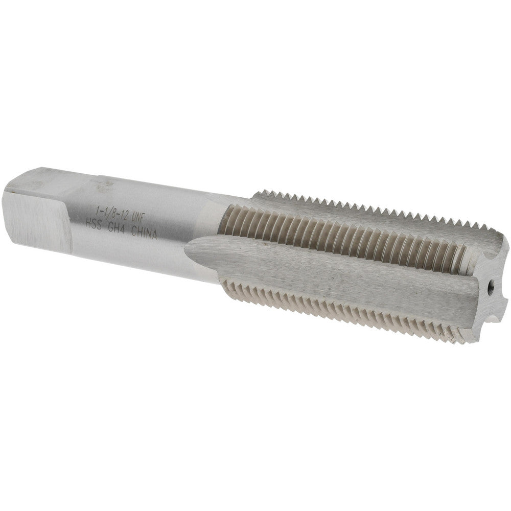 Value Collection MSC-04489365 Straight Flute Tap 1-1/8-12 UNF, 4 Flutes, Bottoming, 3B Class of Fit, High Speed Steel, Bright/Uncoated