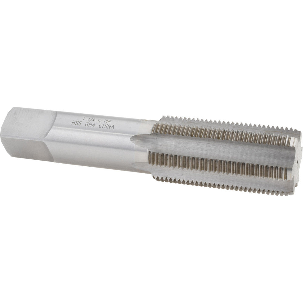 Value Collection MSC-04489464 Straight Flute Tap 1-1/4-12 UNF, 6 Flute, Bottoming Chamfer, 3B Class of Fit, HSS, Bright/Uncoated Finish