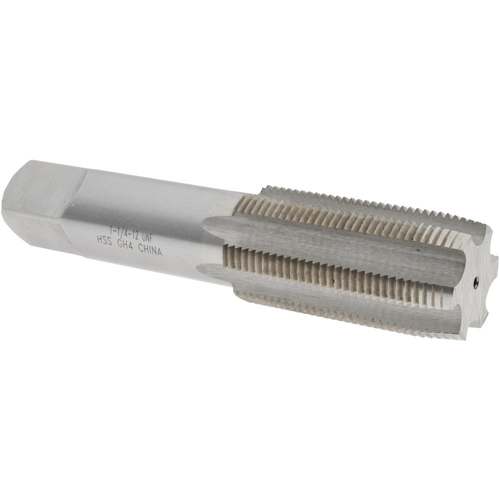 Value Collection MSC-04489472 Straight Flute Tap 1-1/4-12 UNF, 6 Flutes, Taper, 3B Class of Fit, High Speed Steel, Bright/Uncoated